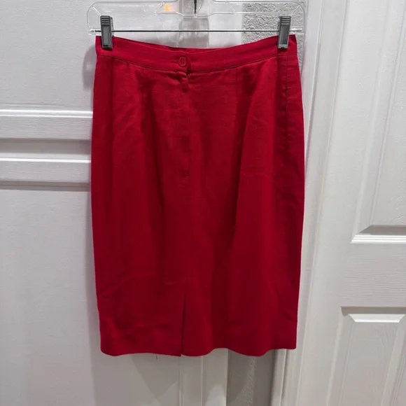 Nordstrom Vintage Red Women's Pencil Skirt with pockets - Picture 6 of 16